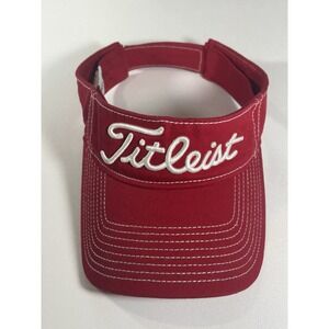 Men Pro V1 Adjustable Golf Visor Red/White